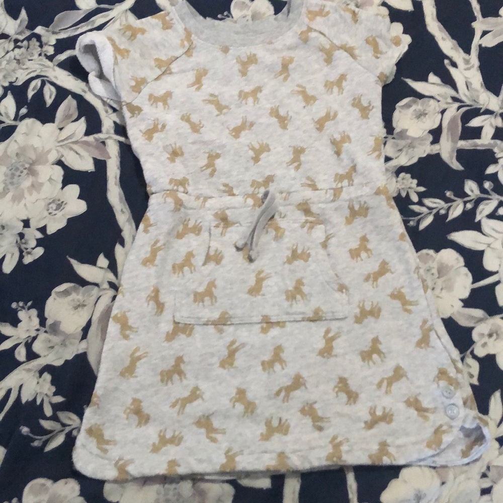 Gymboree Girls size 6 unicorn smock dress/shirt